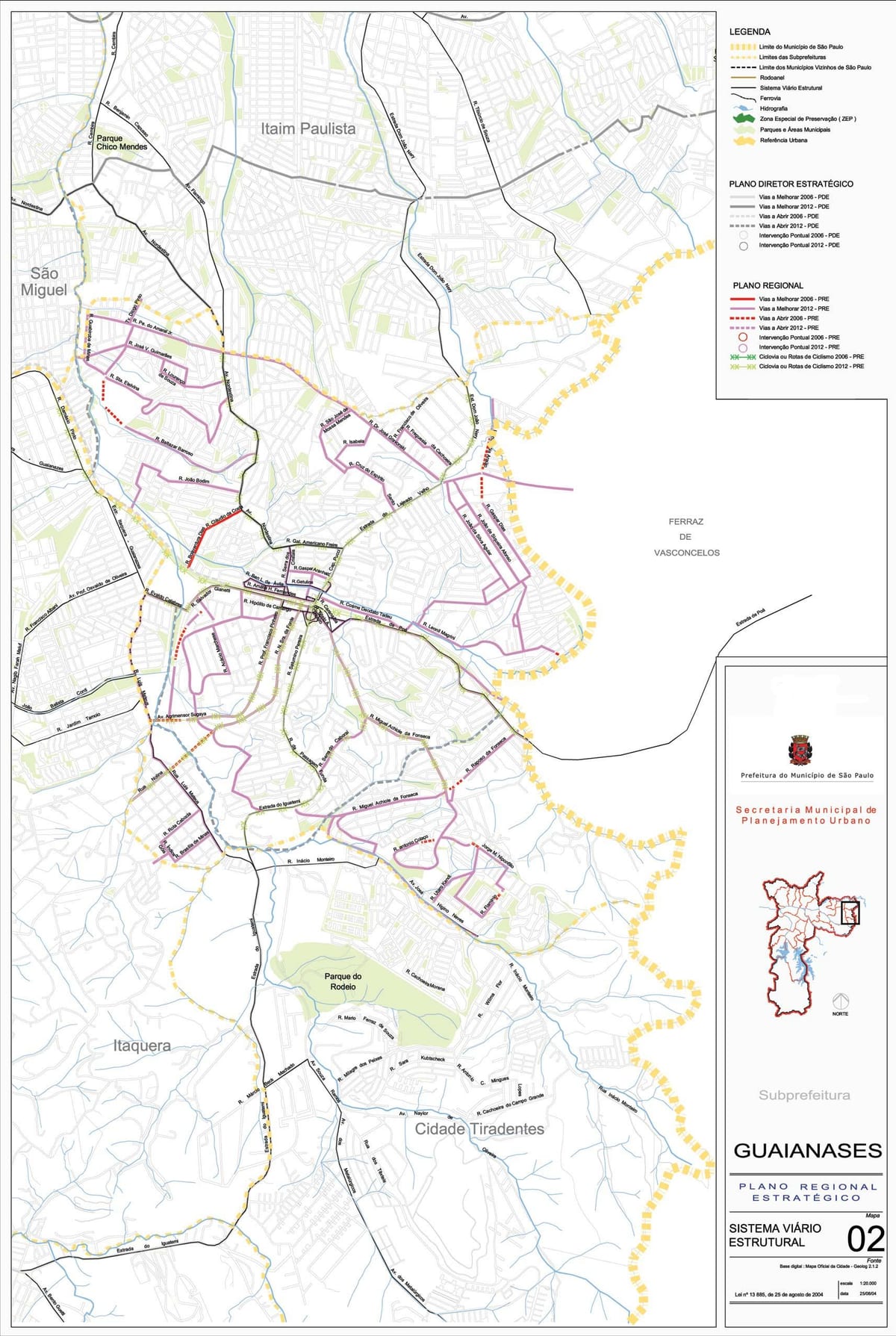 Mapa Guaianases São Paulo - Errepideak