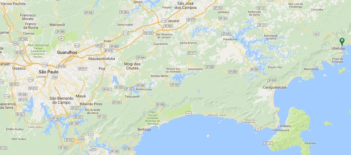 Mapa hondartza Perequê Açu