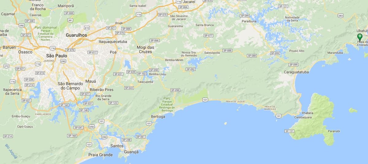 Mapa hondartza Perequê Mirim