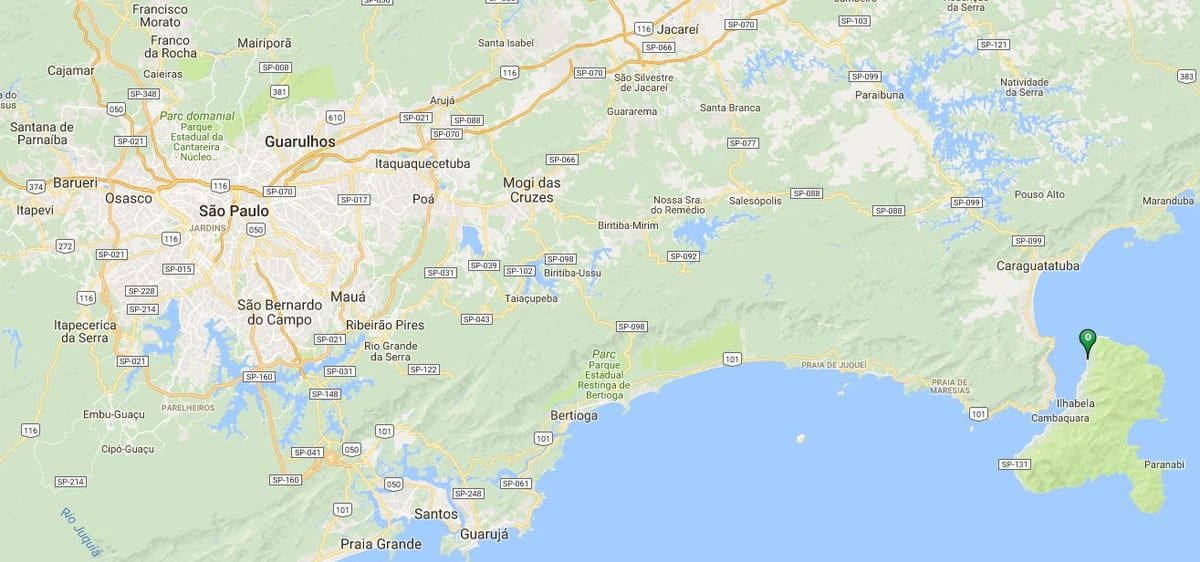 Mapa hondartza Siriúba