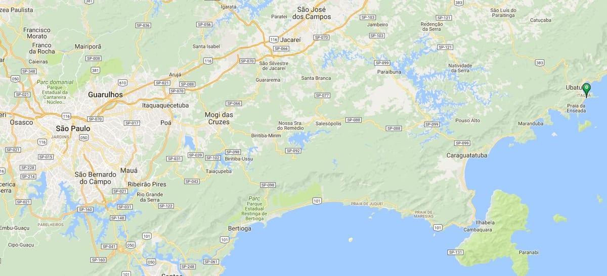 Mapa hondartza Tenório