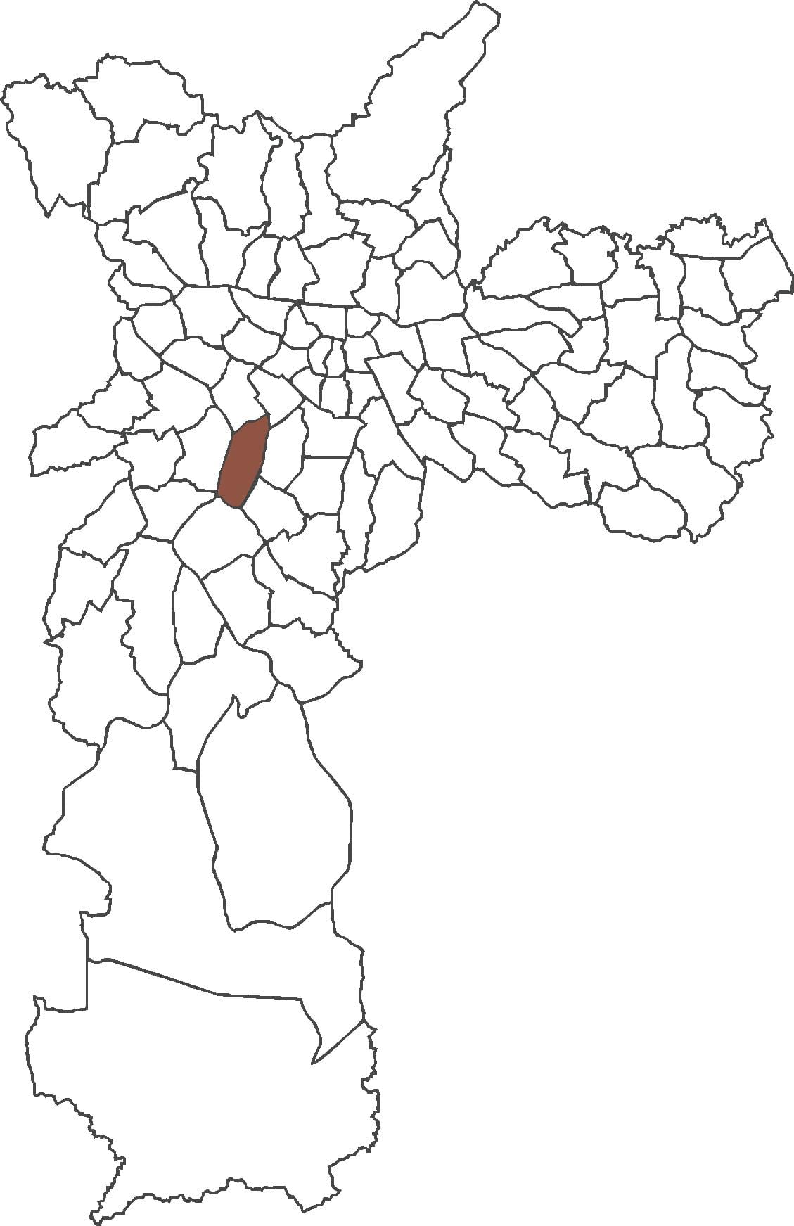Mapa Itaim Bibi auzoan