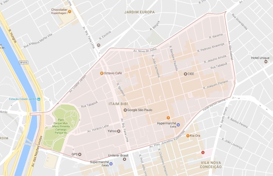Mapa Itaim Bibi São Paulo