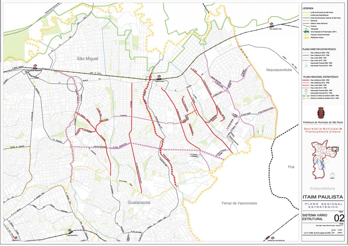 Mapa Itaim Paulista - Vila Curuçá São Paulo - Errepideak