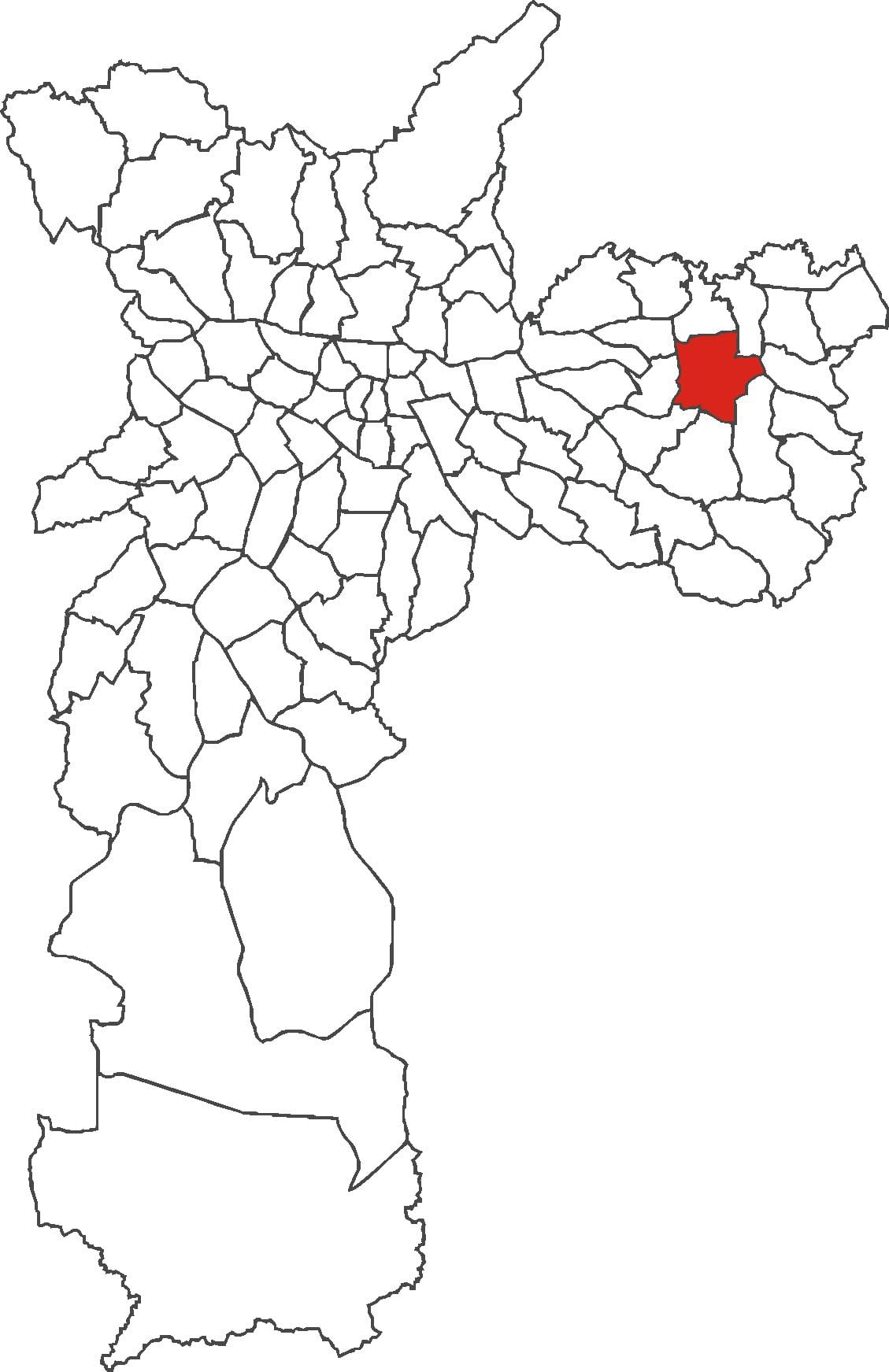 Mapa Itaquera auzoan
