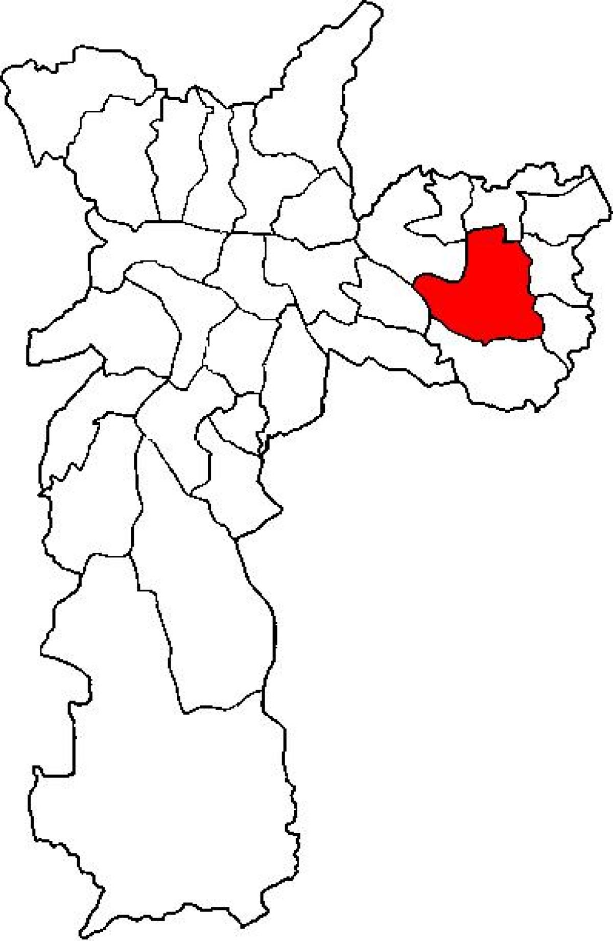 Mapa Itaquera azpi-prefektura São Paulo
