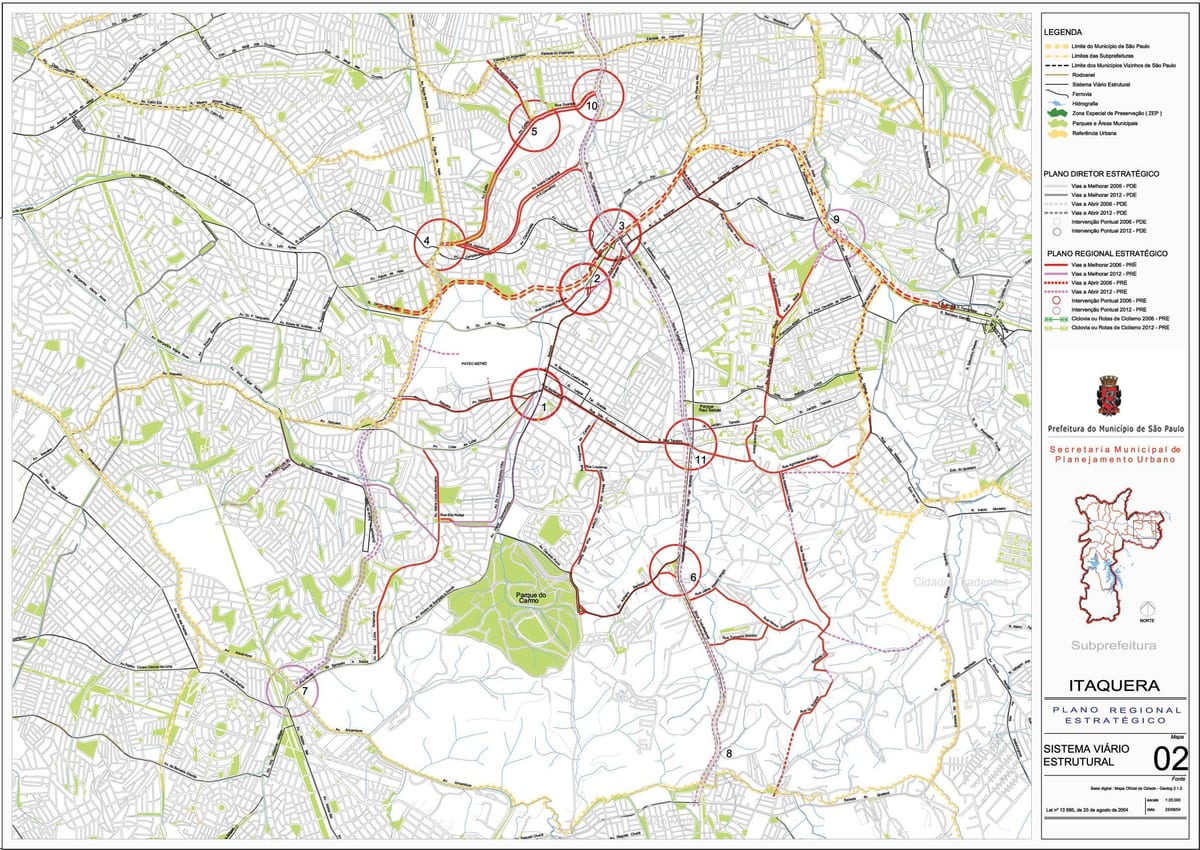 Mapa Itaquera São Paulo - Errepideak