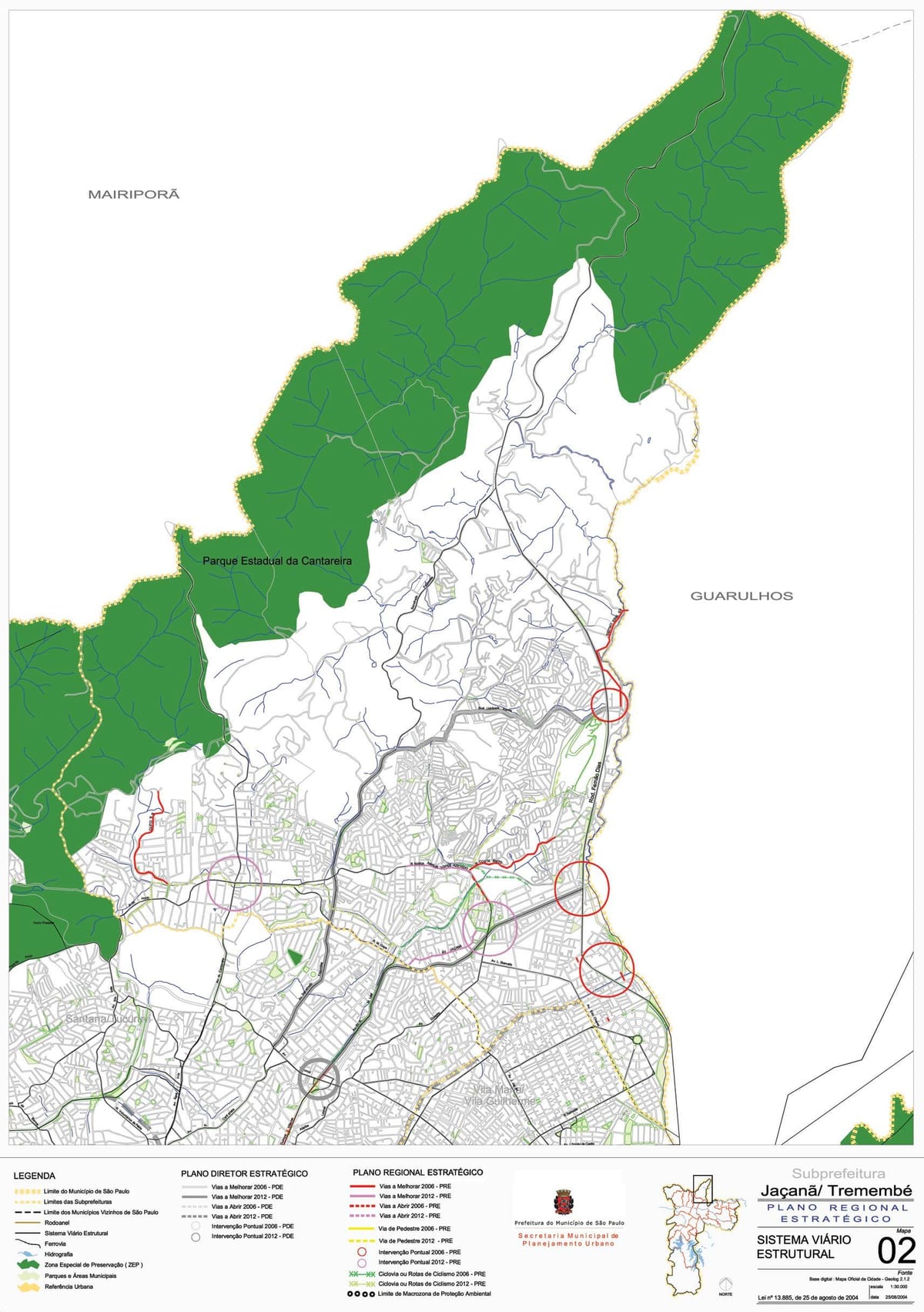 Mapa Jaçanã-Tremembé São Paulo - Errepideak