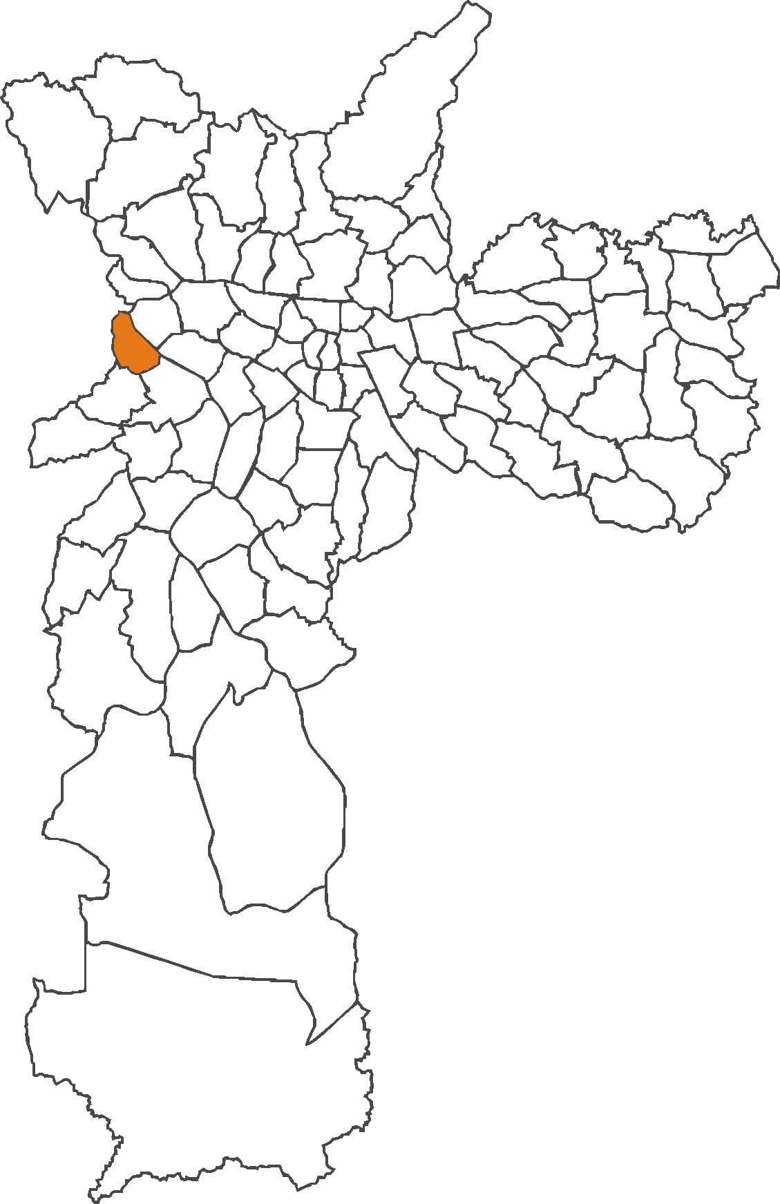 Mapa Jaguaré auzoan