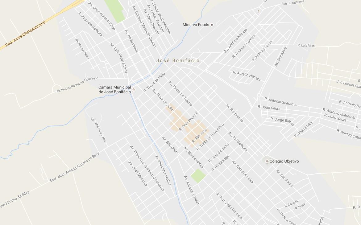 Mapa José Bonifácio São Paulo