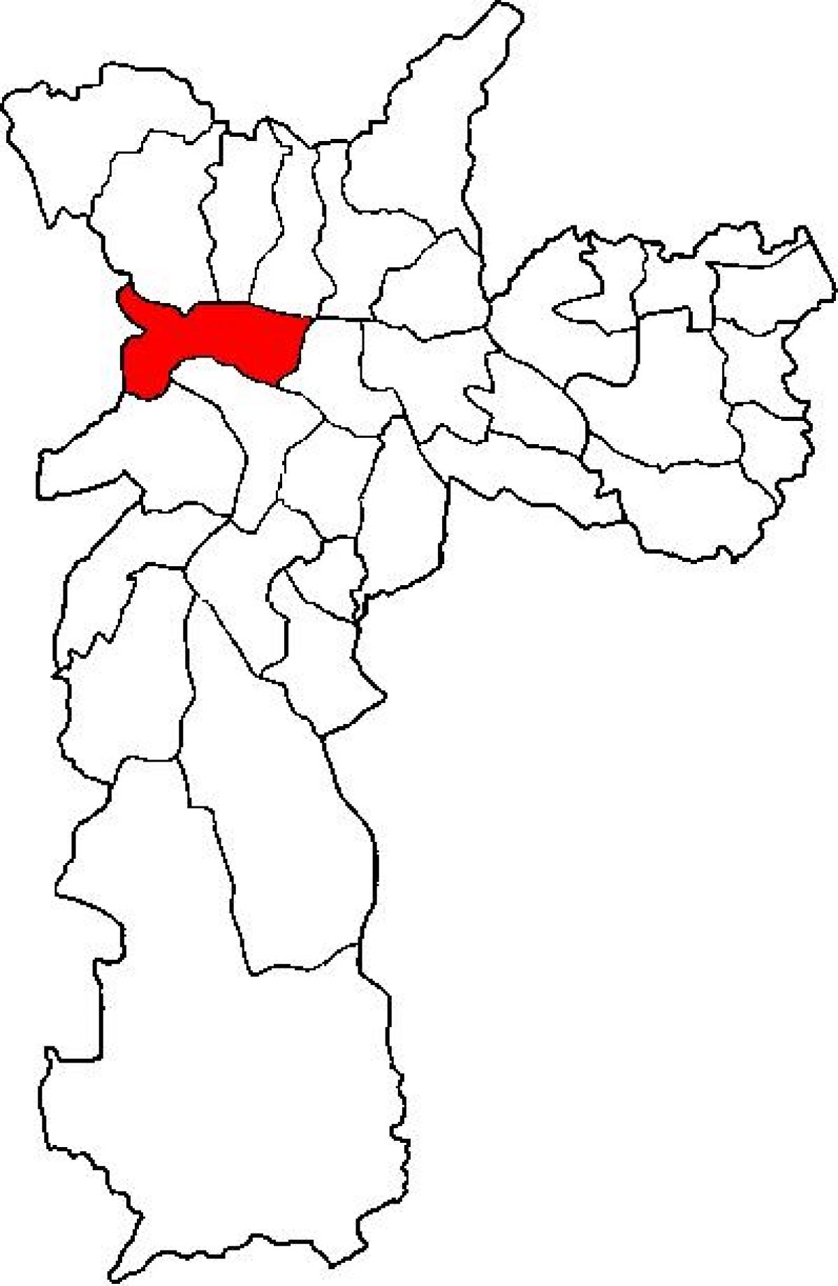 Mapa Lapa azpi-prefektura São Paulo