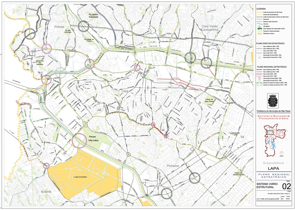 Mapa Lapa São Paulo - Errepideak