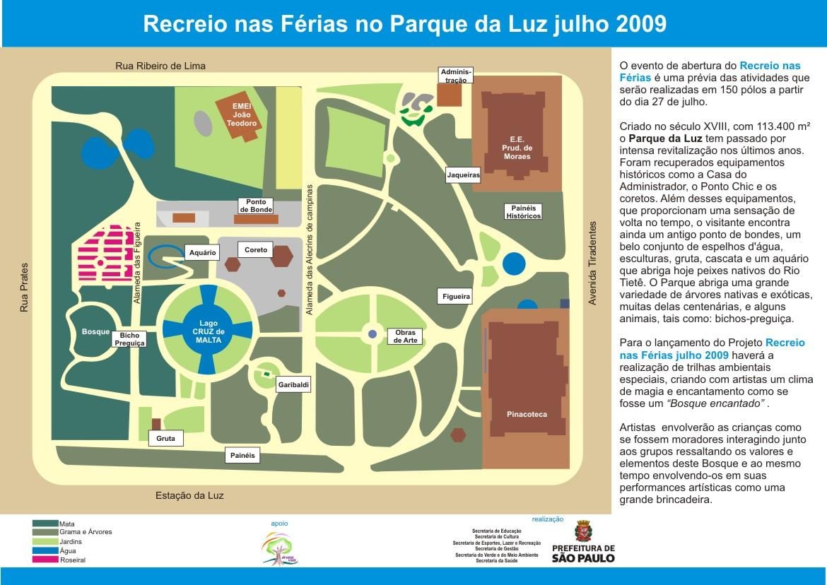 Mapa Luz parke São Paulo