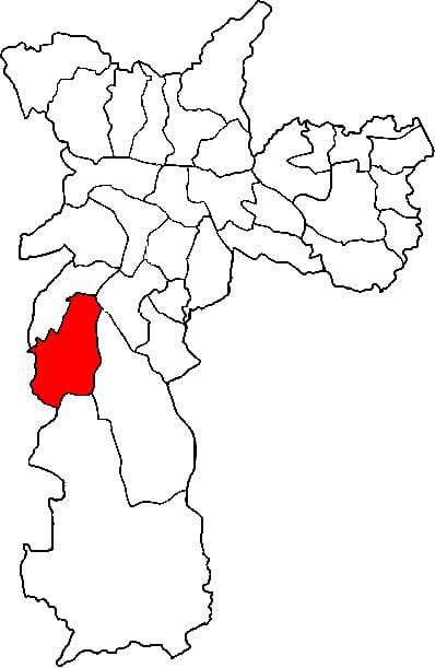 Mapa M'Boi Mirim azpi-prefektura São Paulo