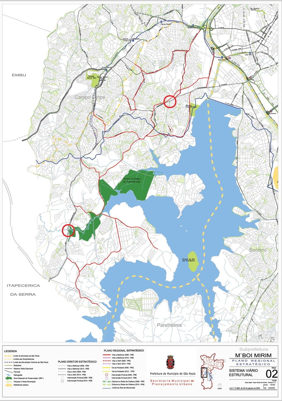 Mapa M'Boi Mirim São Paulo - Errepideak