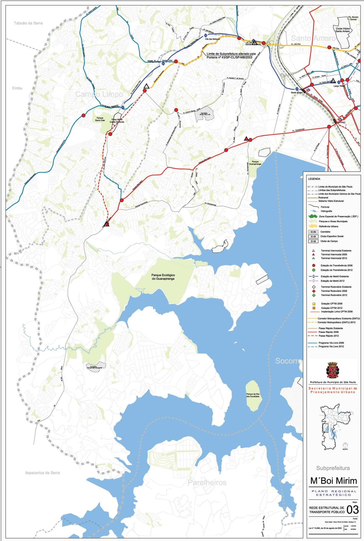 Mapa M'Boi Mirim São Paulo - garraio Publiko