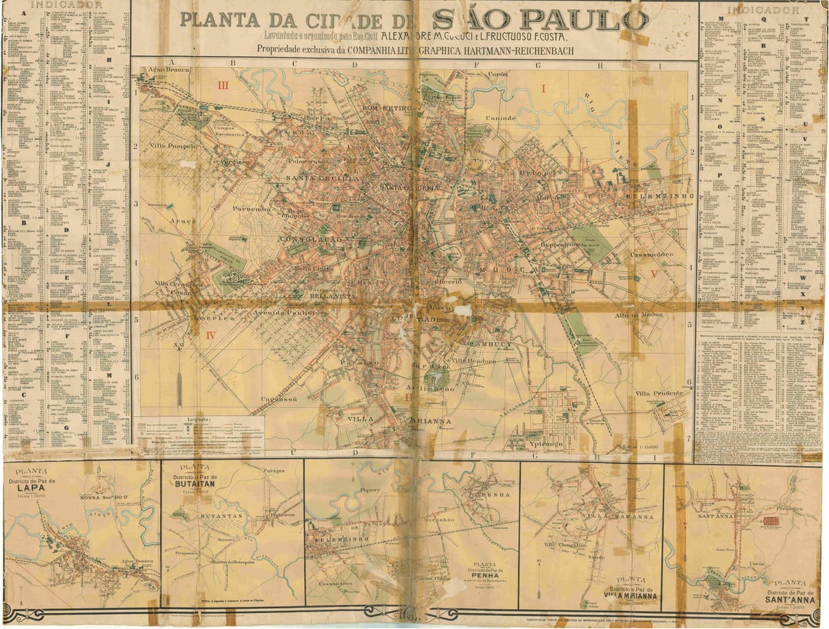 Mapa ohia São Paulo - 1913