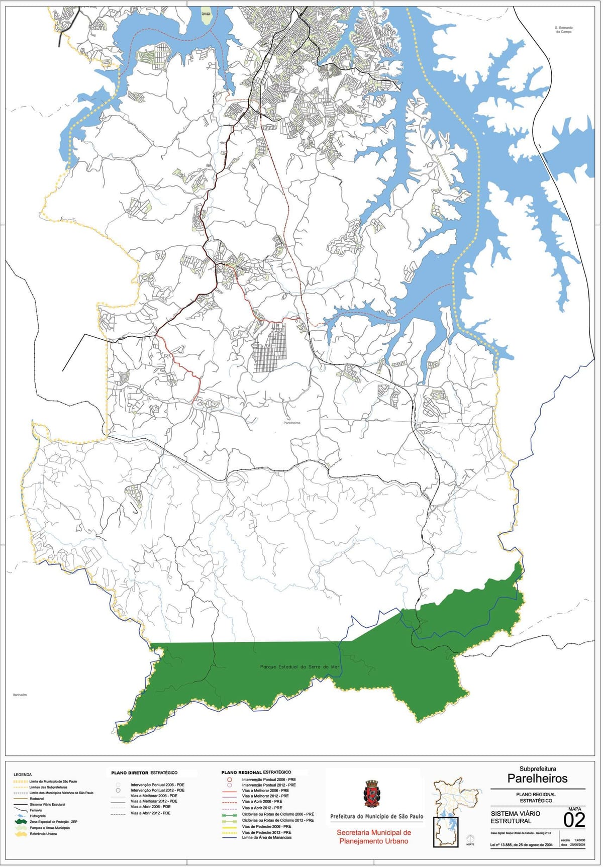 Mapa Parelheiros São Paulo - Errepideak