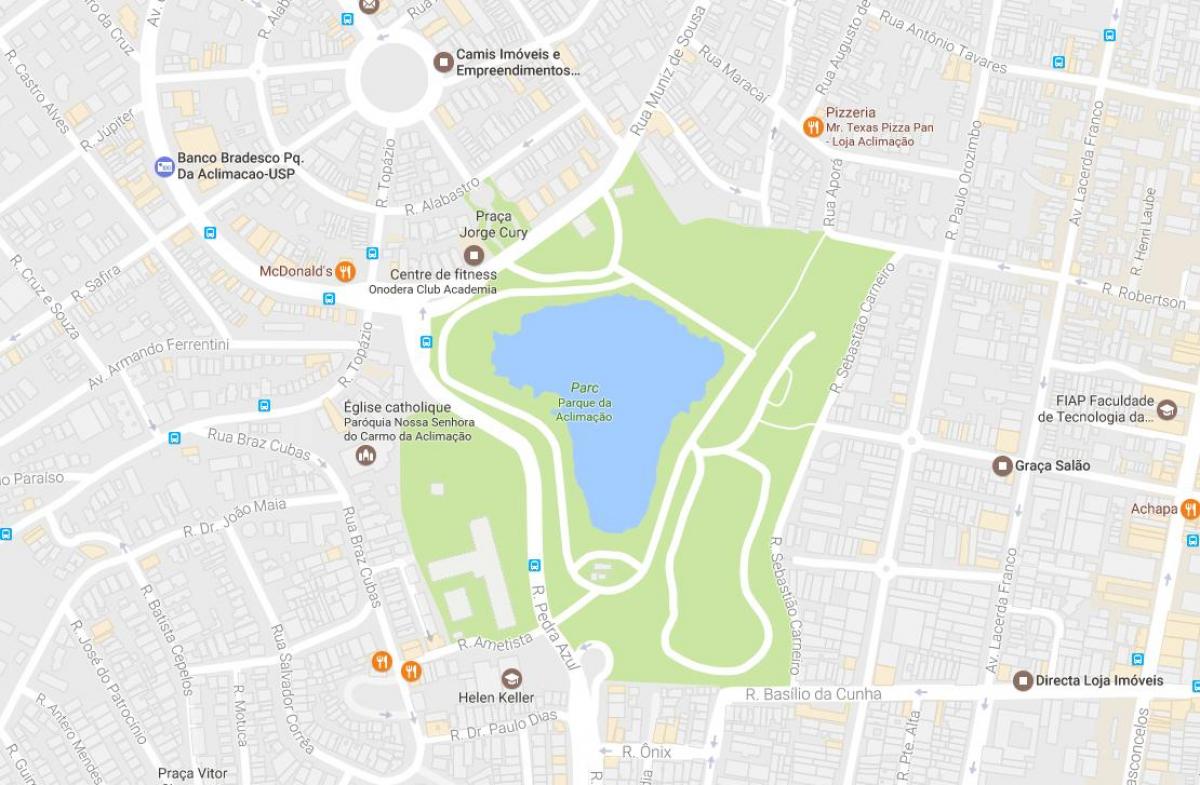 Mapa parke acclimatization São Paulo