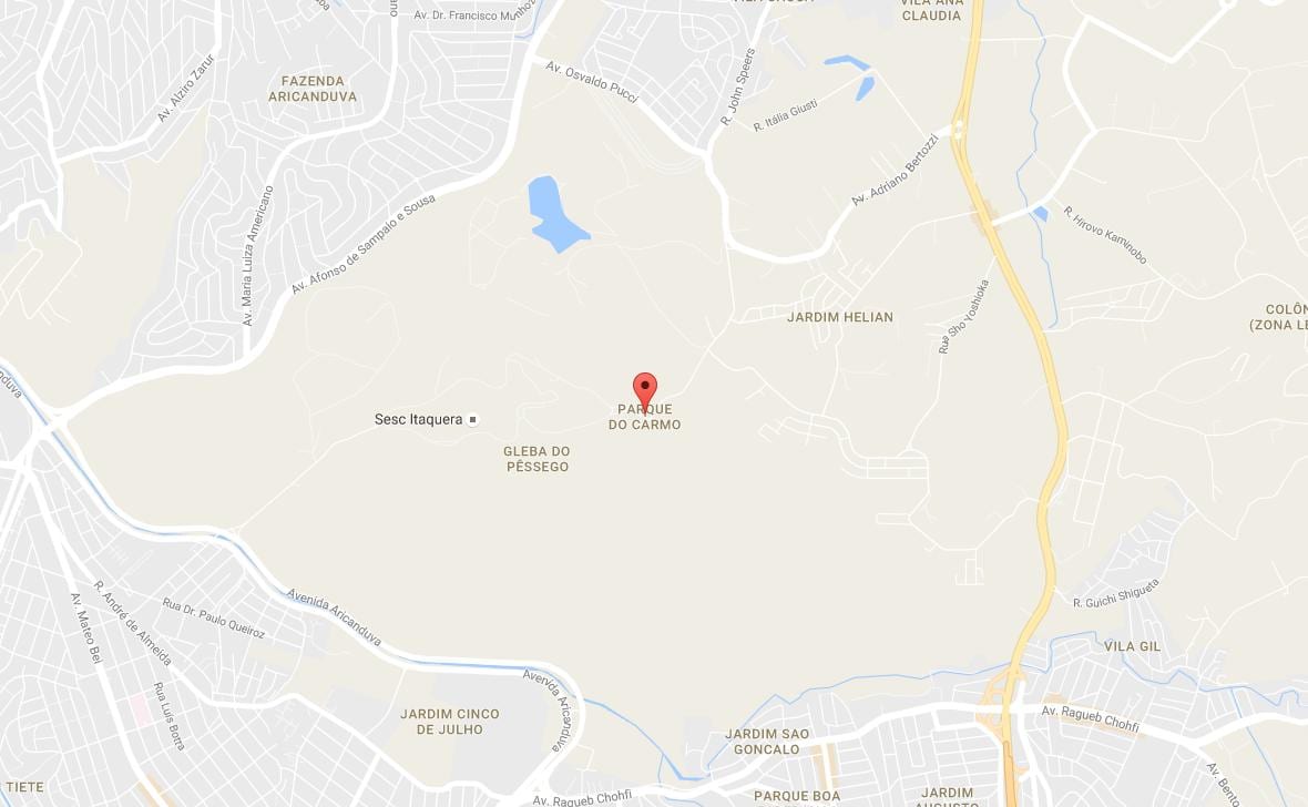 Mapa Parque do Carmo São Paulo