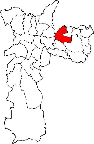Mapa Penha azpi-prefektura São Paulo