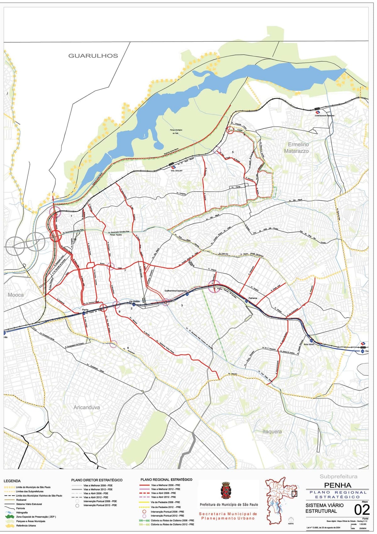 Mapa Penha São Paulo - Errepideak