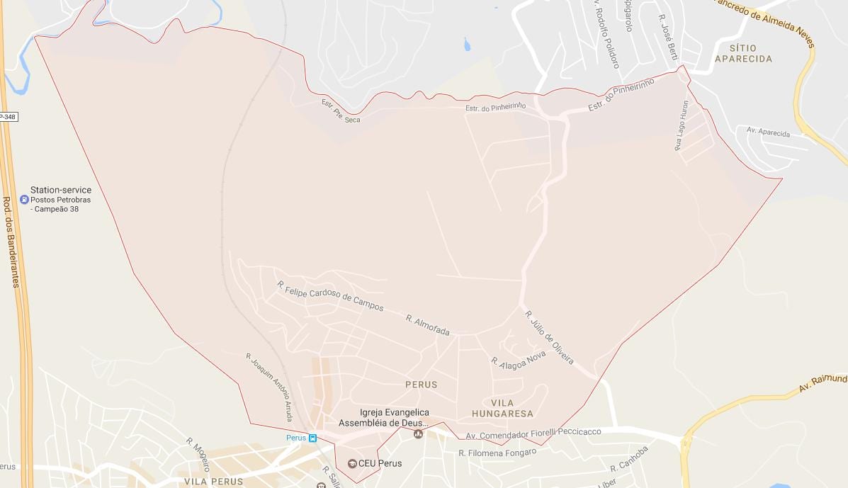 Mapa Perus São Paulo