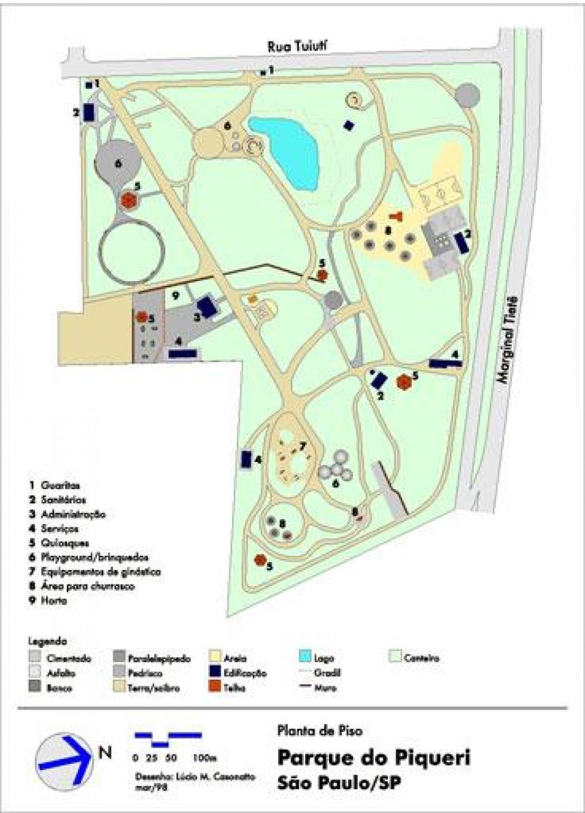Mapa Piqueri São Paulo Park
