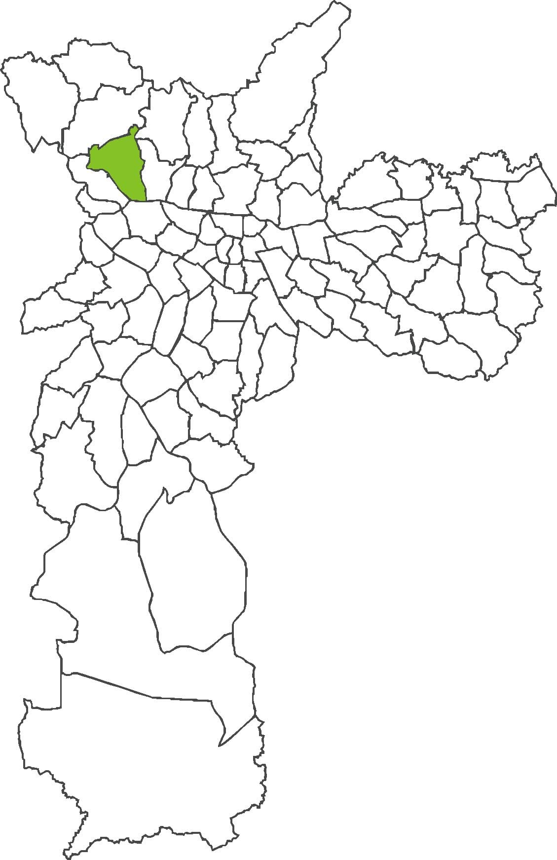 Mapa Pirituba auzoan
