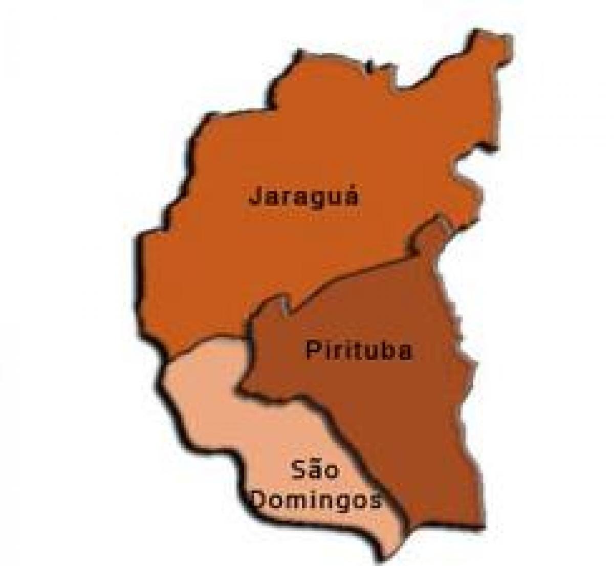 Mapa Pirituba-Jaraguá azpi-prefekturan