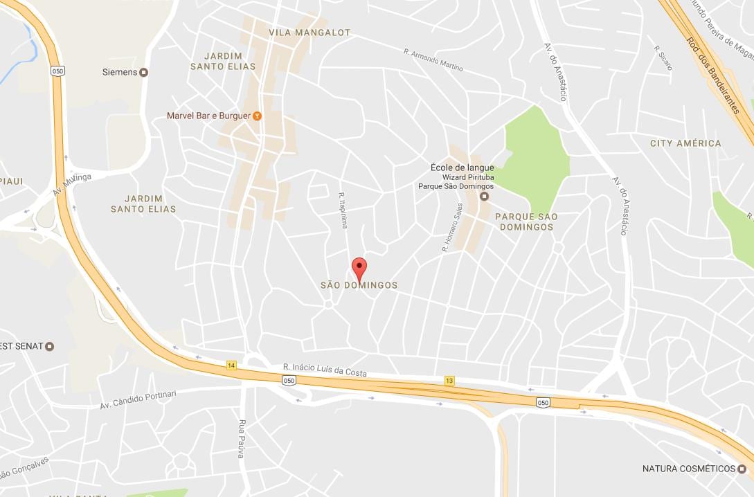 Mapa São Domingos São Paulo