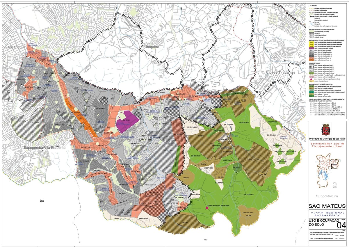 Mapa São Mateus São Paulo - lurzoruaren Okupazioa