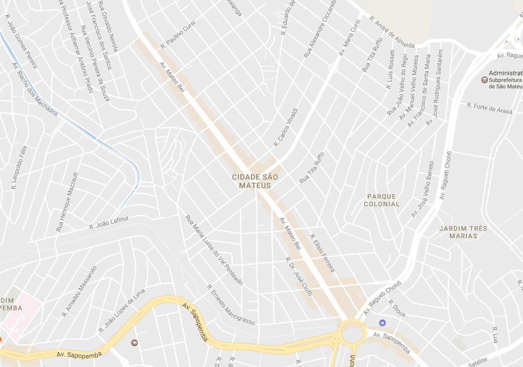 Mapa São Mateus São Paulo