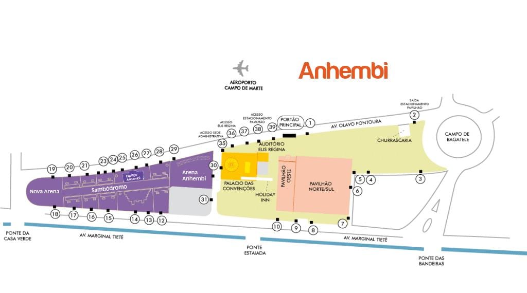 Mapa São Paulo Anhembi