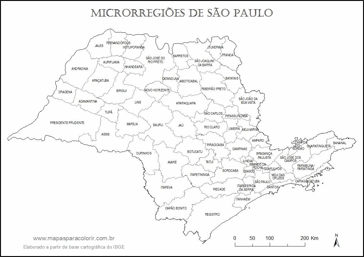 Mapa São Paulo birjina - mikro-eskualde