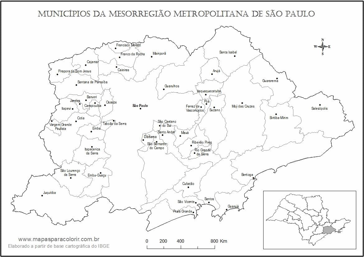 Mapa São Paulo birjina