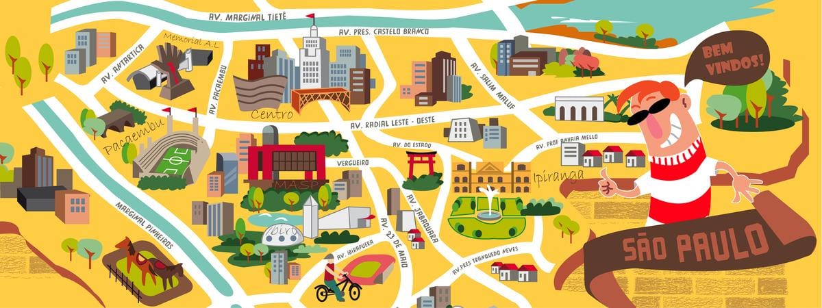 Mapa São Paulo diseinua