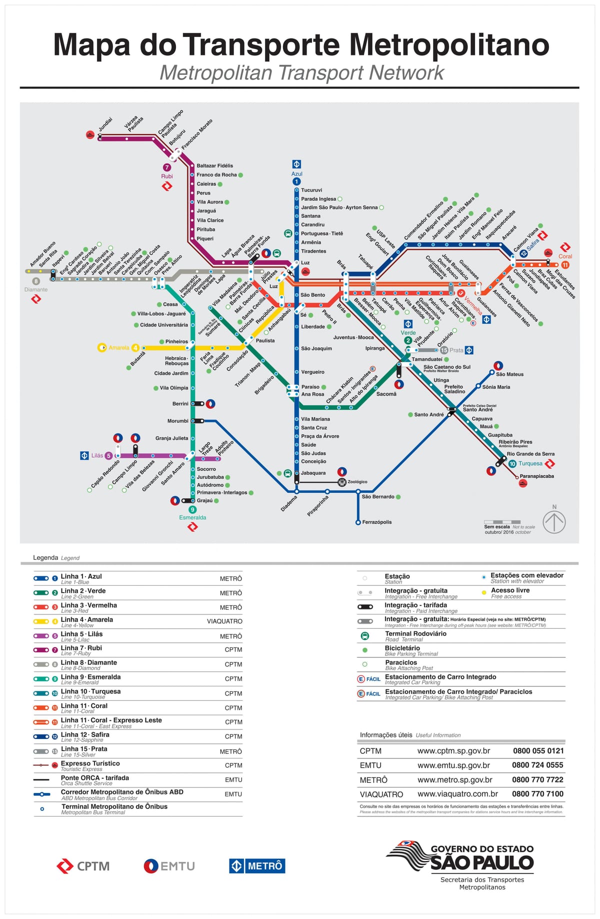 Mapa São Paulo EMTU