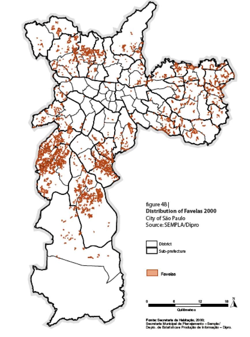 Mapa São Paulo favelas