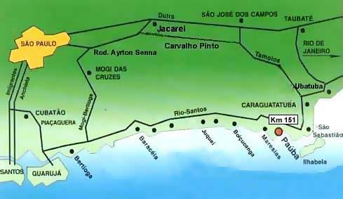 Mapa São Paulo hondartzak