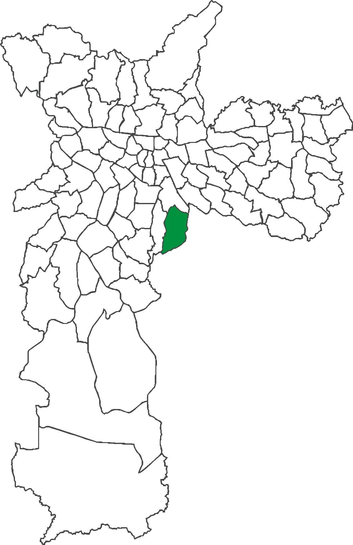 Mapa Sacomã auzoan