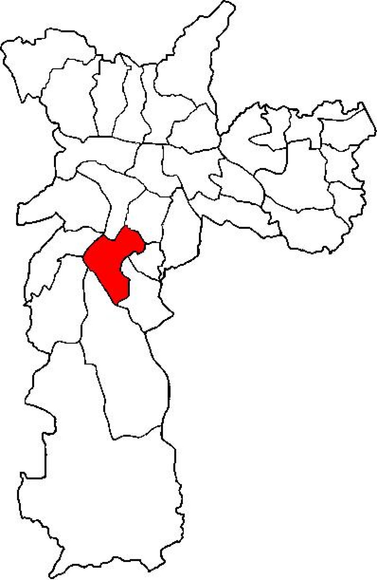 Mapa Santo Amaro azpi-prefektura São Paulo