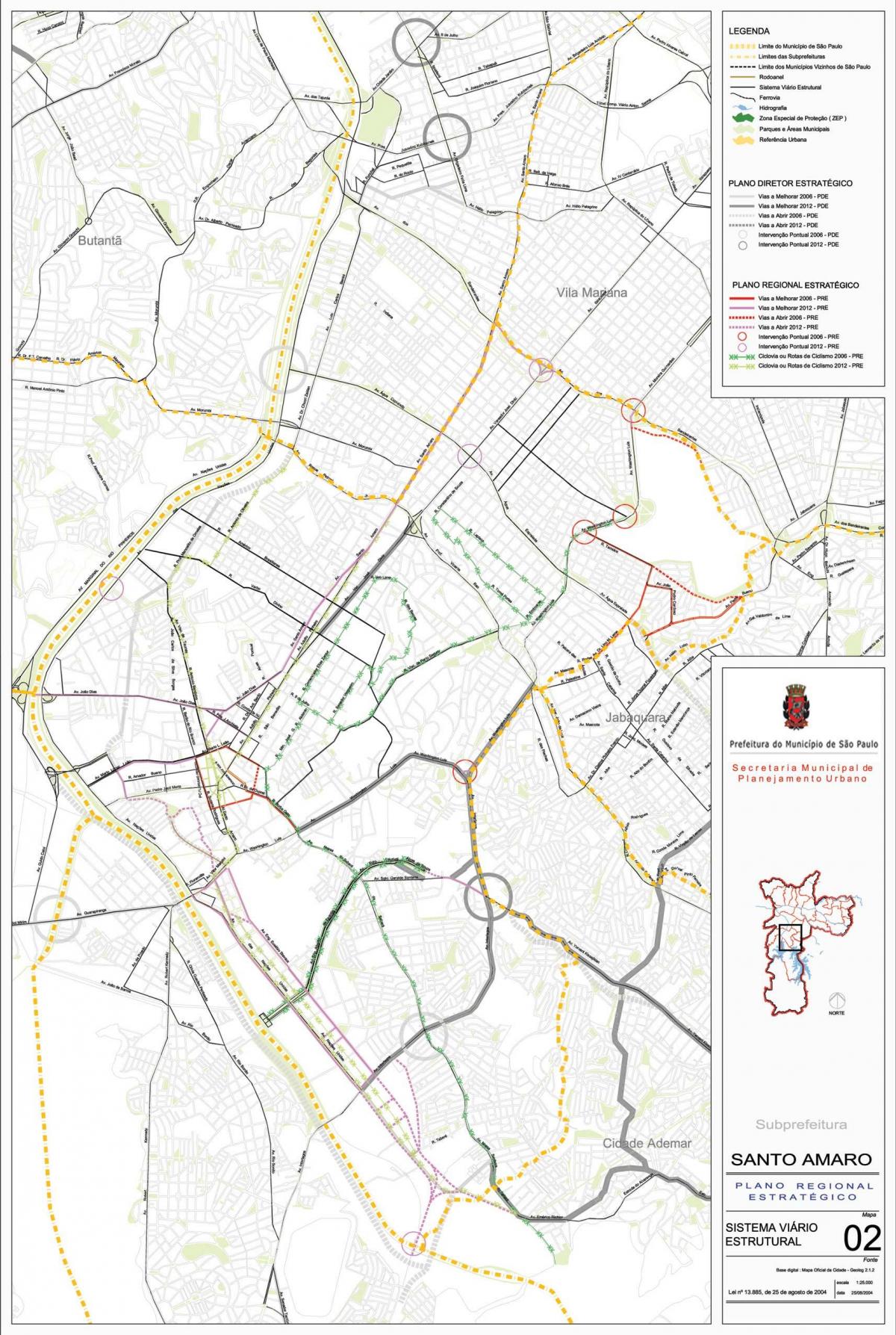 Mapa Santo Amaro São Paulo - Errepideak