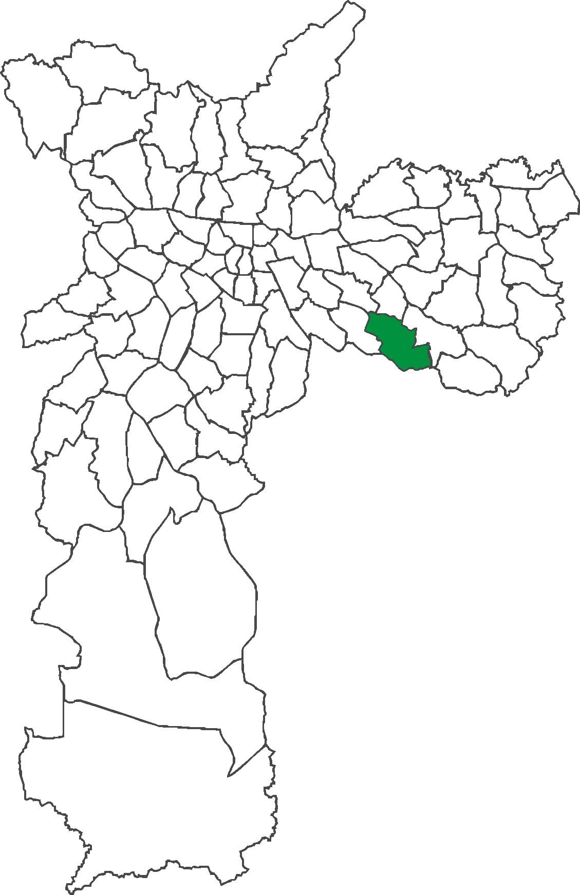 Mapa Sapopemba auzoan