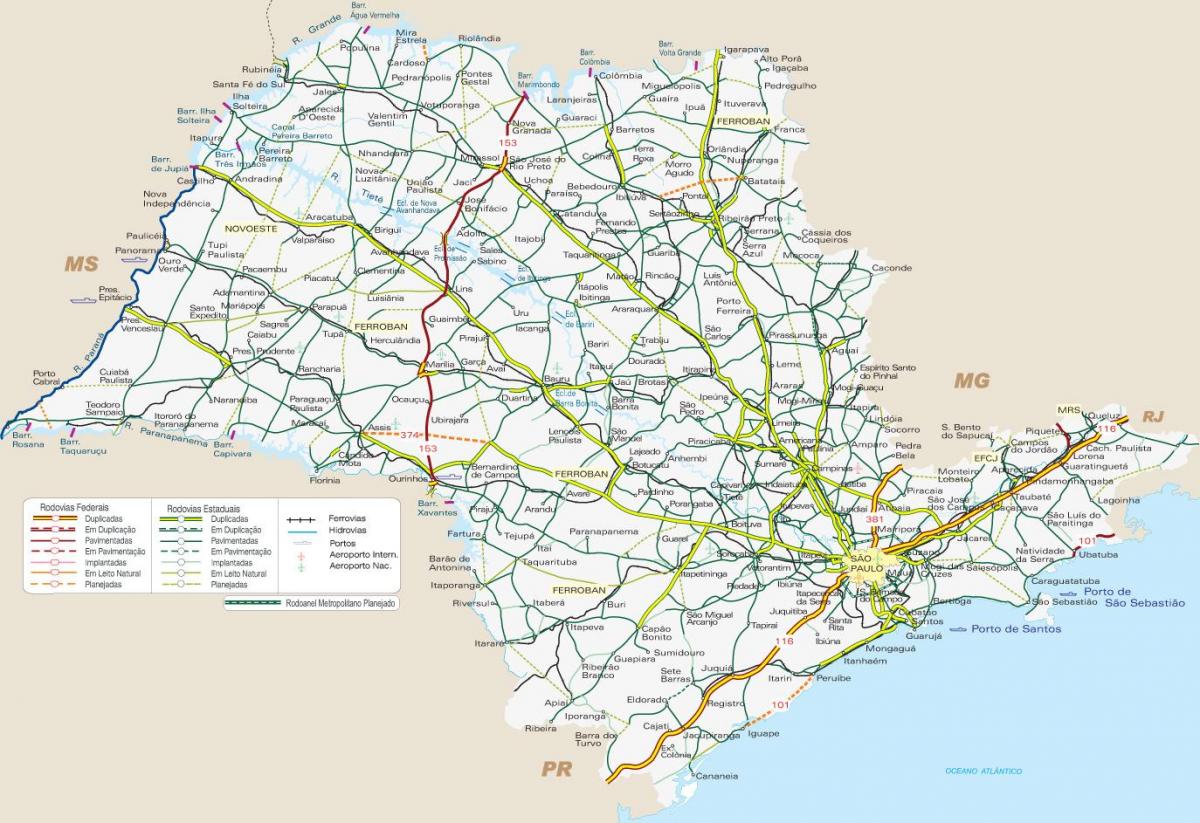 Mapa SP garraio