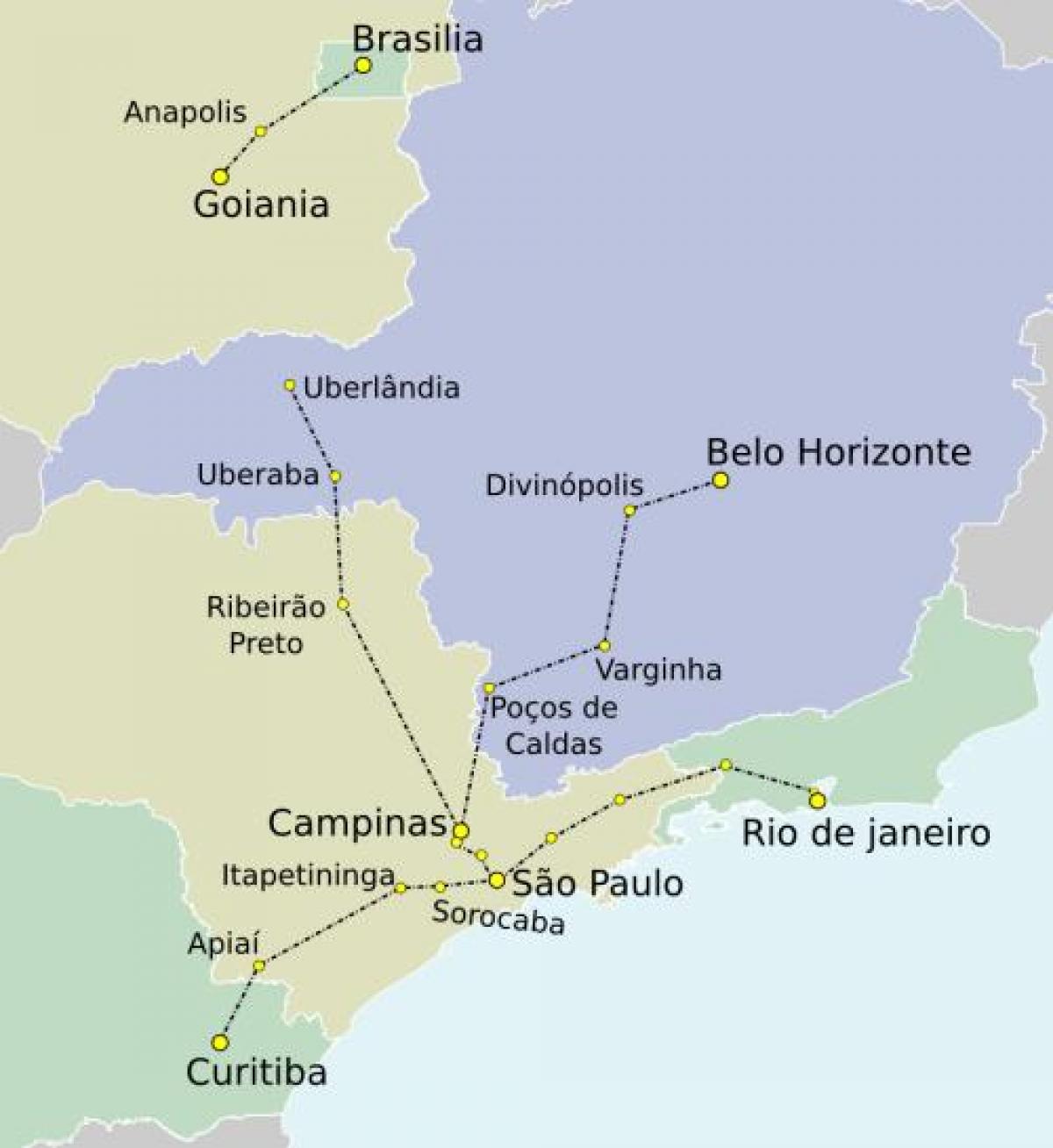 Mapa São Paulo TAV
