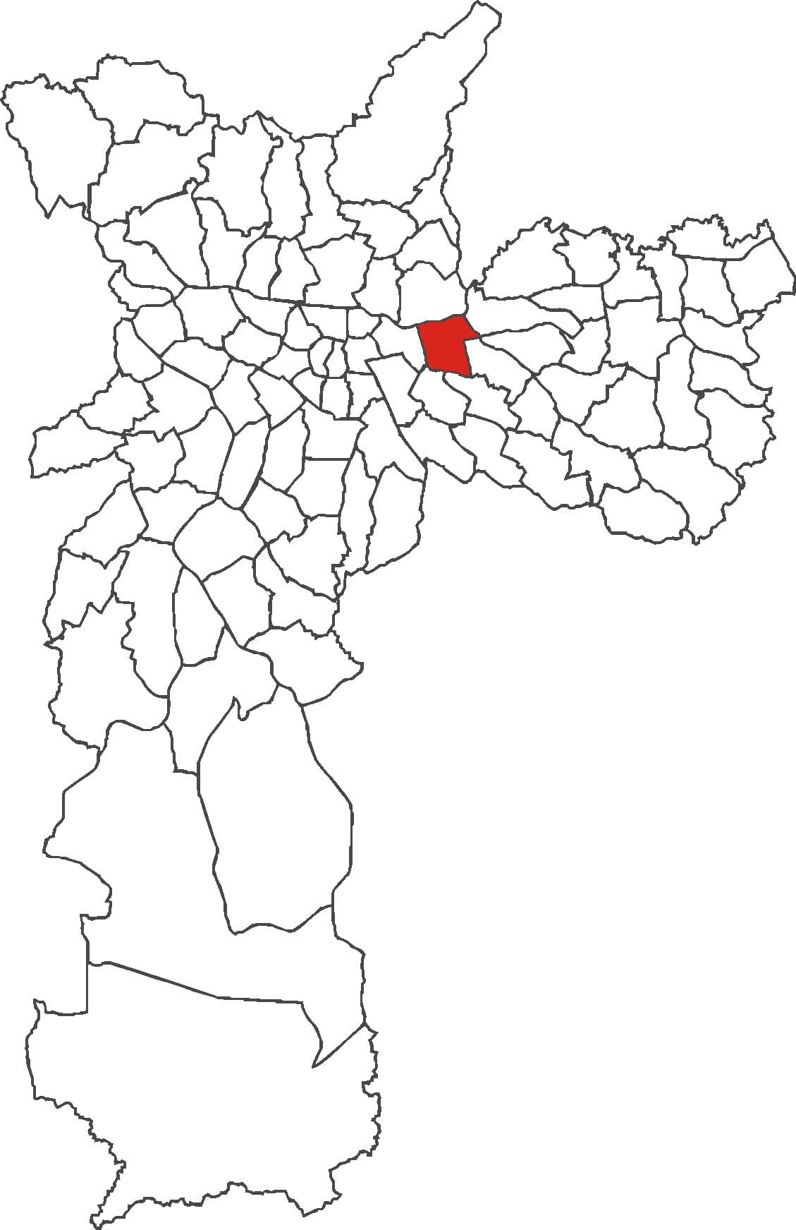 Mapa Tatuapé auzoan