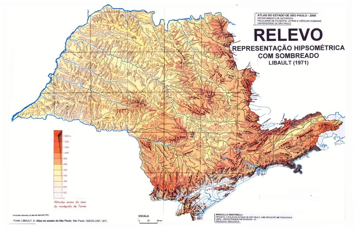 Mapa topografikoak São Paulo