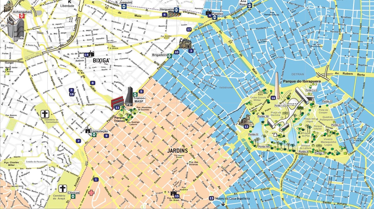 Mapa turismo São Paulo