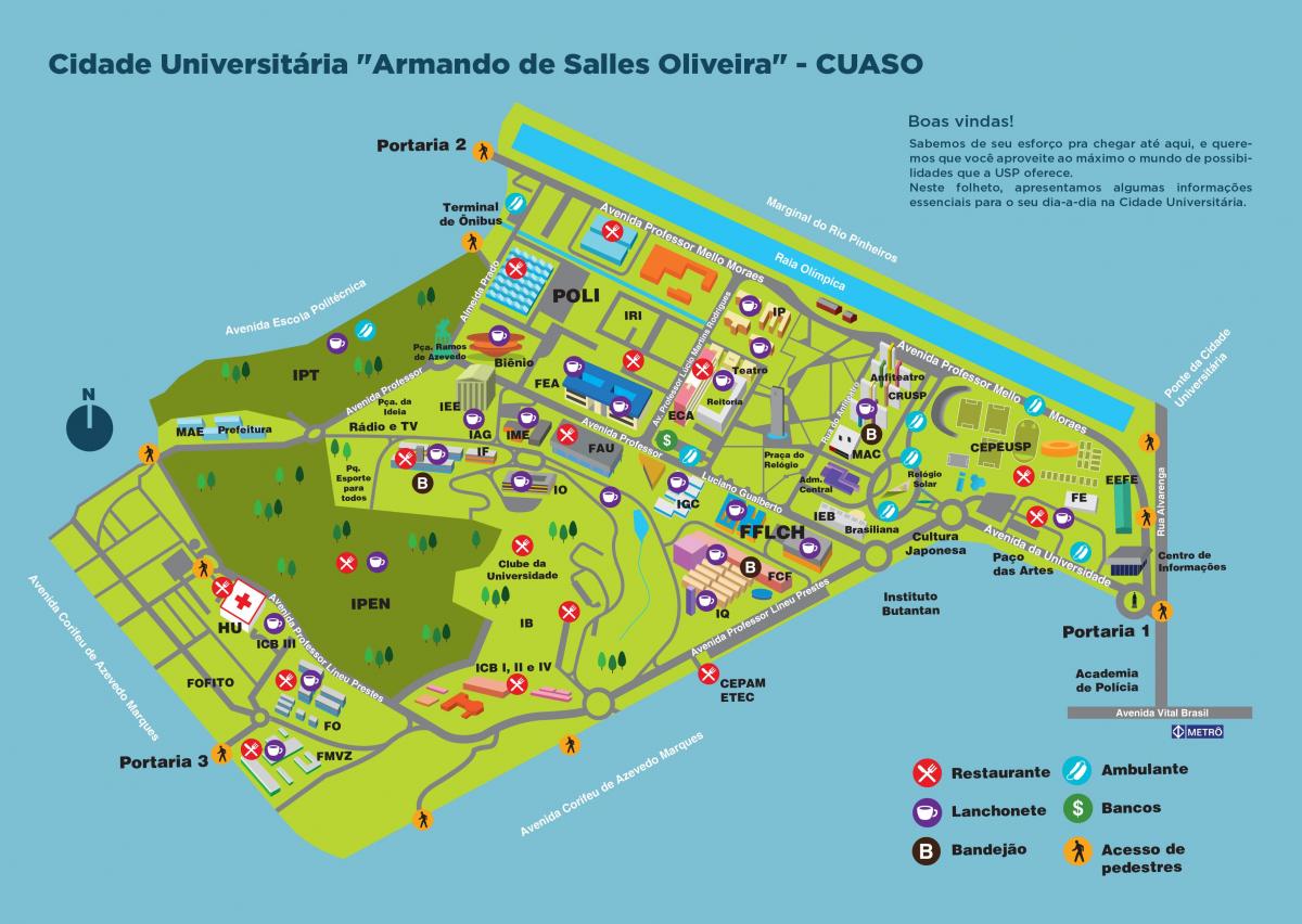 Mapa unibertsitate Armando Salles de Oliveira - CUASO
